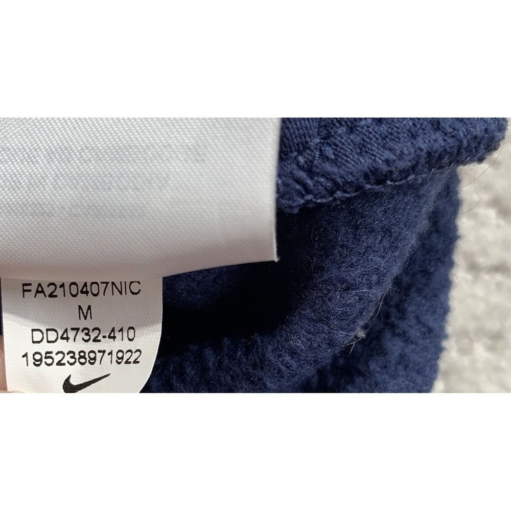 Nike Quarter Zip Fleece Pullover Mens Medium Blue Half Zip Embroidered Logo - Picture 7 of 7